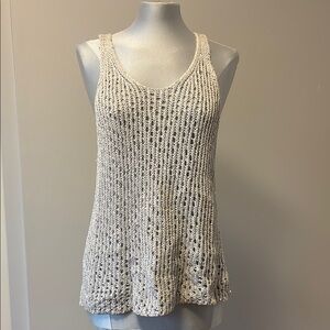 Eileen Fisher grey knitted sequin vest